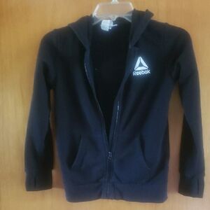 Reebok Black Casual Jacket with Logo